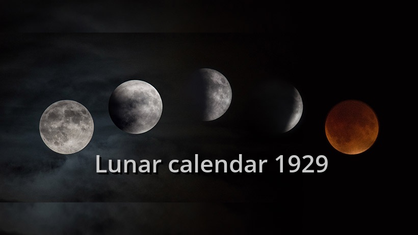 Lunar calendar 1929